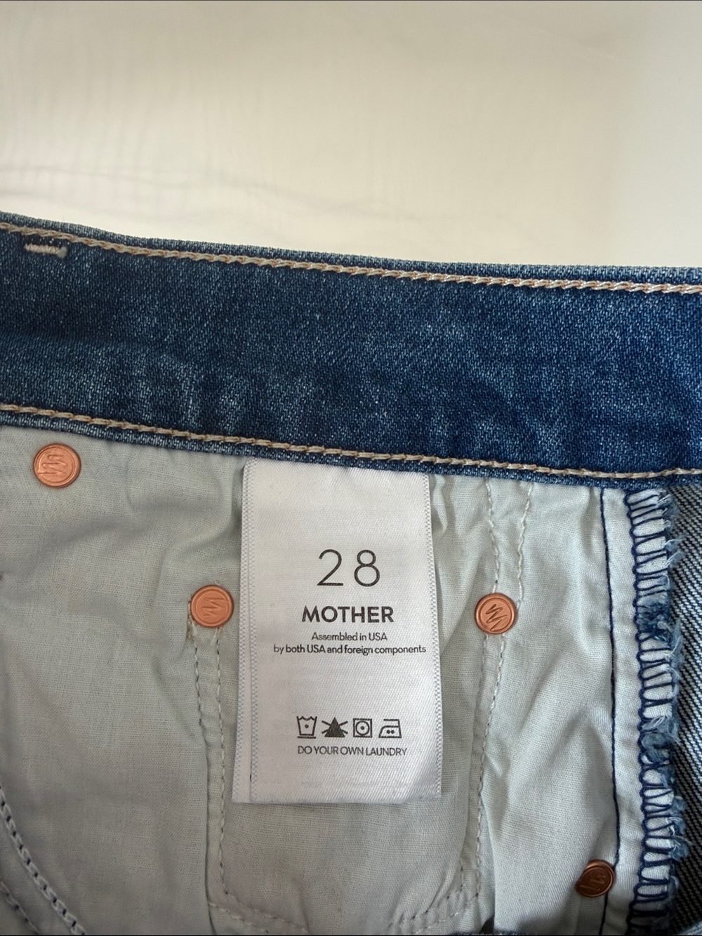 MOTHER The Full Pipe Flood Jeans High Rise Wide Leg Denim Size 28 - Picture 7 of 9